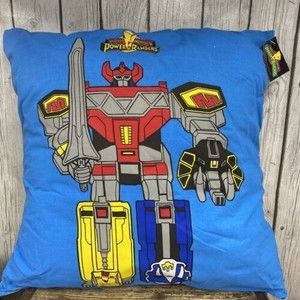 Mighty Morphin Power Rangers Plush Decorative Pillow W/ Tags Vintage - Read